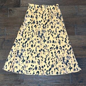 Leopard Print A-Line Skirt
